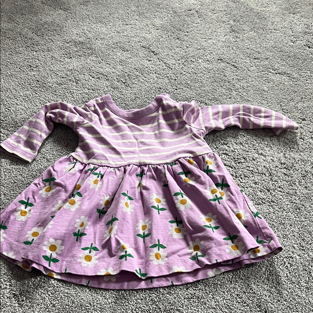 Hanna Andersson Lavender Striped Floral Dress